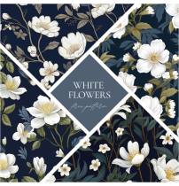 白色花卉笔刷